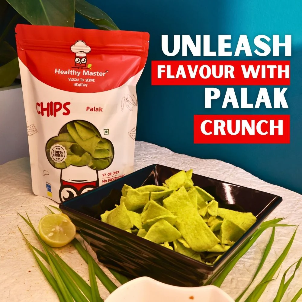 Palak & Blackgram Chips - Baked and Nutritious